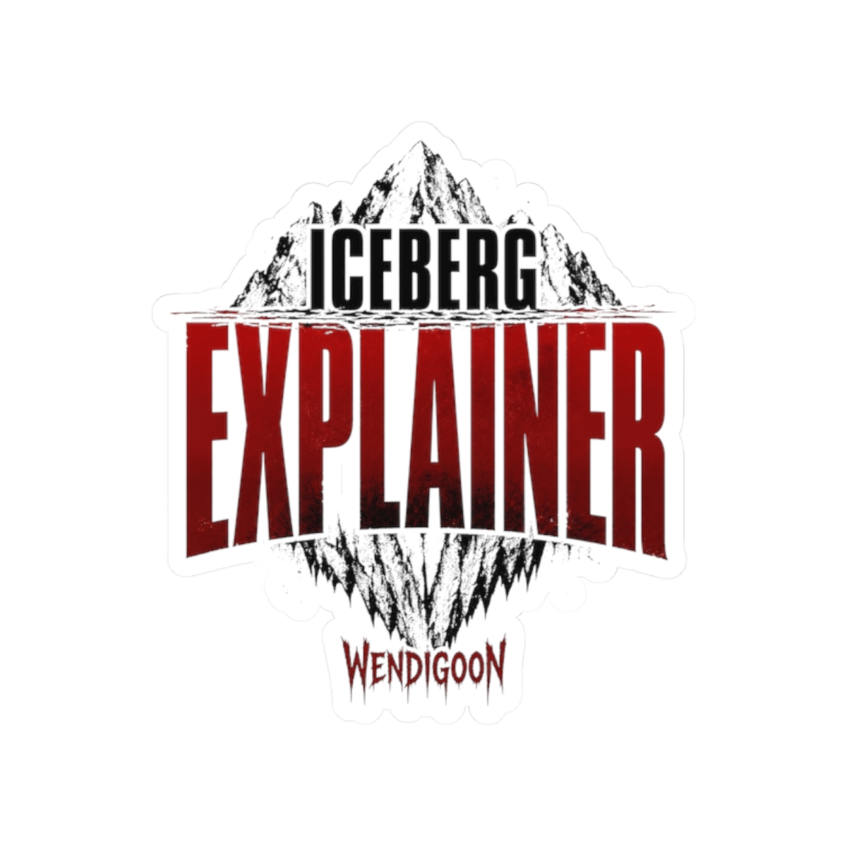 Wendigoon "Iceberg Explainer" Sticker - Official Stickers merchandise