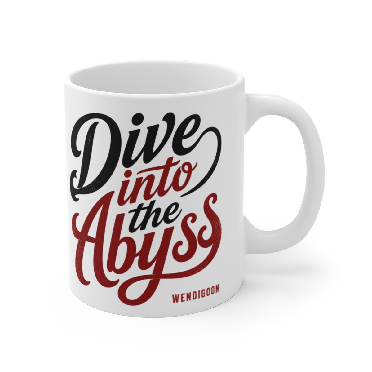 Wendigoon "Dive into the Abyss" White Mug