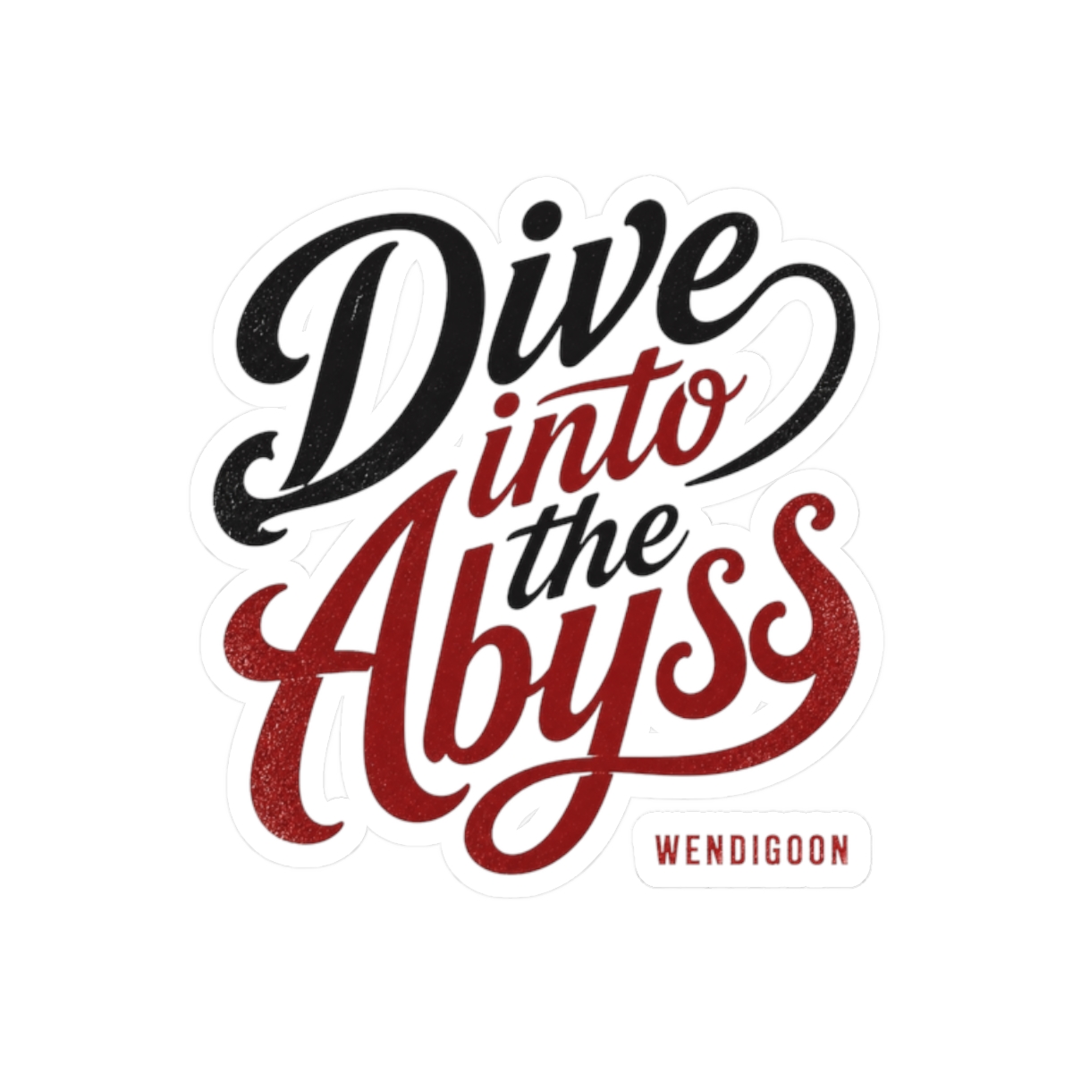 Wendigoon "Dive into the Abyss" Sticker - Official Stickers merchandise