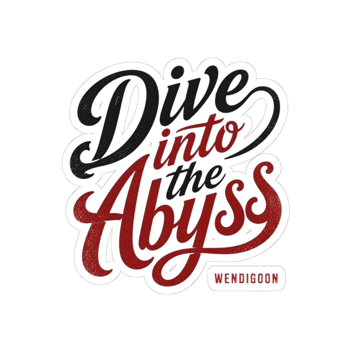 Wendigoon "Dive into the Abyss" Sticker - Official Stickers merchandise