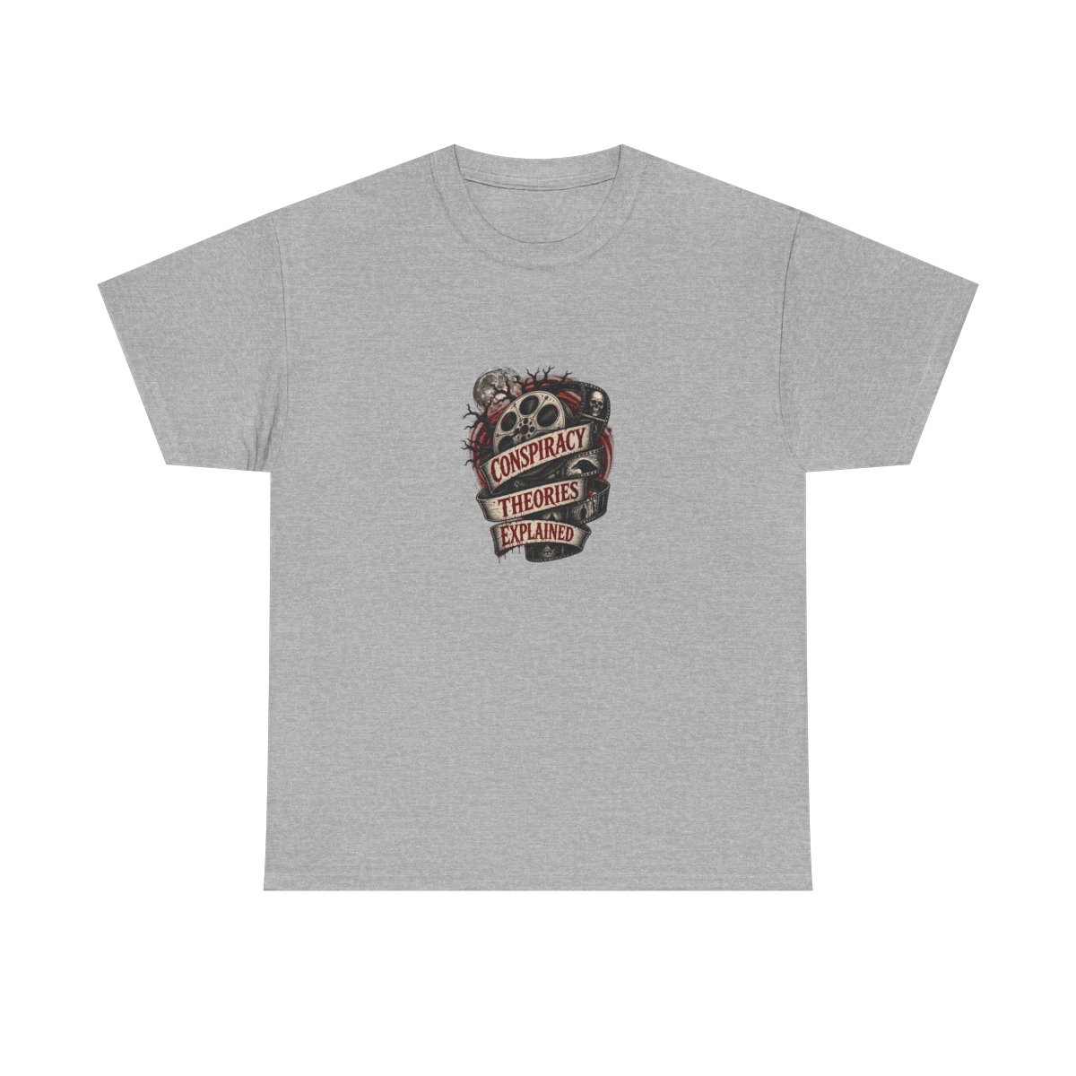 Wendigoon "CONSPIRACY THEORIES EXPLAINED" Unisex Tee - alternate angle 3, merchandise