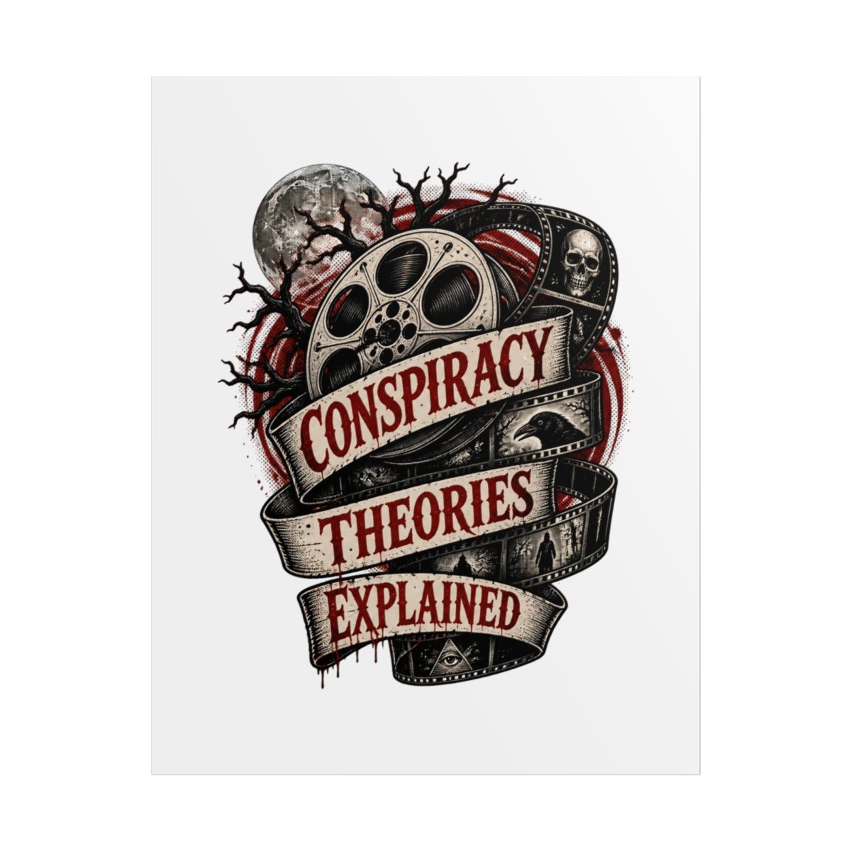 Wendigoon "CONSPIRACY THEORIES EXPLAINED" Poster - alternate angle 1, merchandise