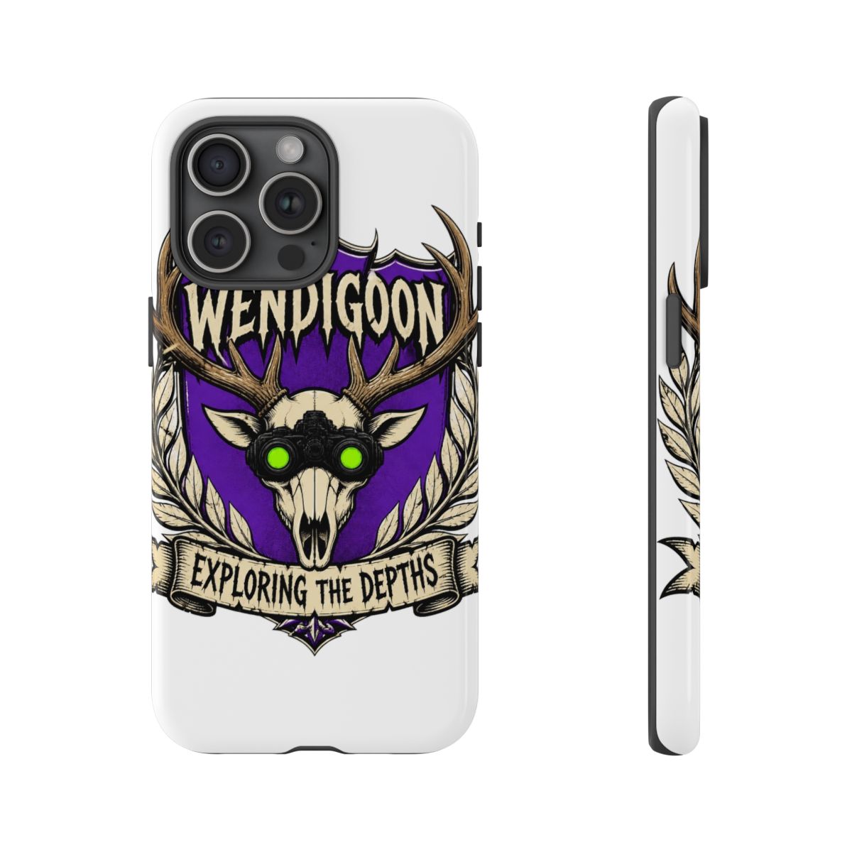 Wendigoon "Exploring the Depths" Phone Case - alternate angle 2, merchandise