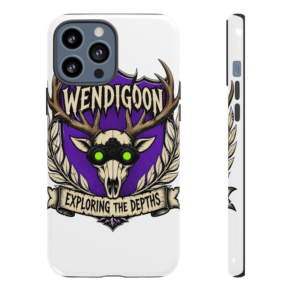Wendigoon "Exploring the Depths" Phone Case - alternate angle 2, merchandise
