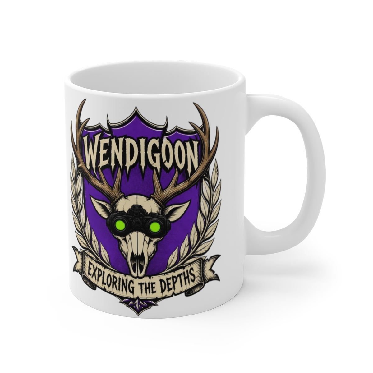 Wendigoon "Exploring the Depths" White Mug