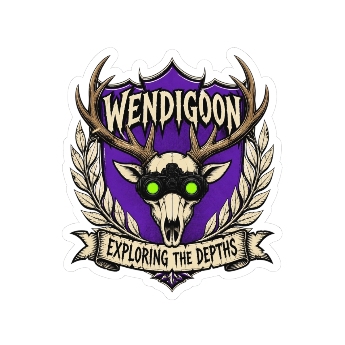 Wendigoon "Exploring the Depths" Sticker - alternate angle 1, merchandise
