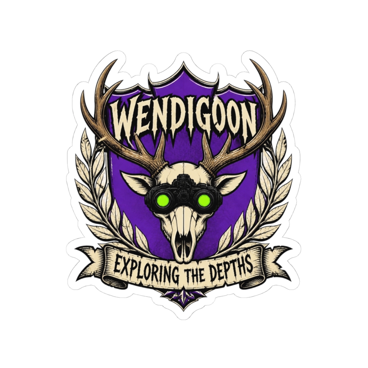 Wendigoon "Exploring the Depths" Sticker - alternate angle 2, merchandise