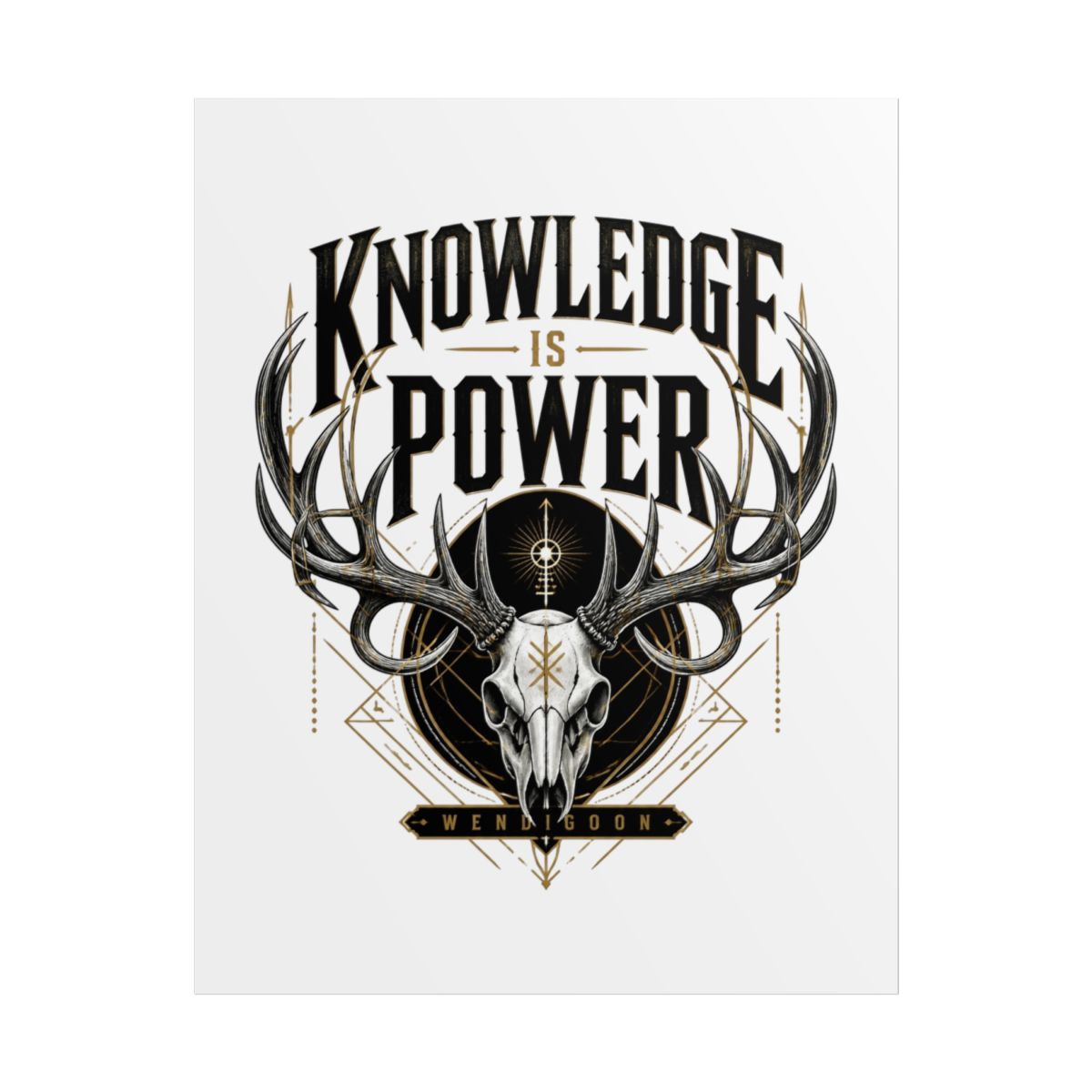 Wendigoon "Knowledge is Power" Poster - alternate angle 1, merchandise