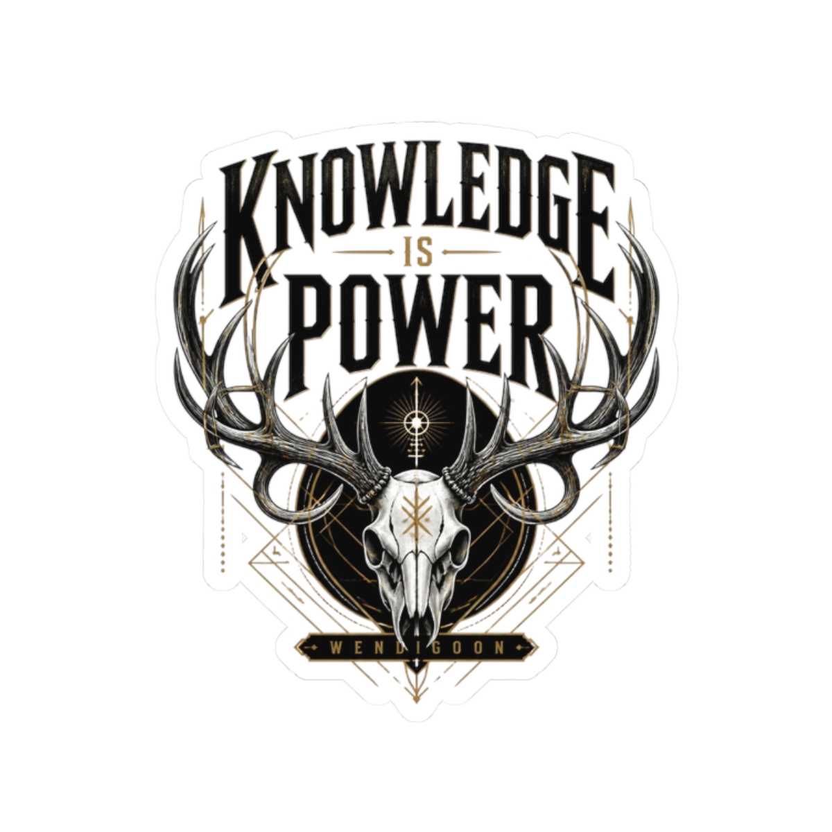 Wendigoon "Knowledge is Power" Sticker - Official Stickers merchandise