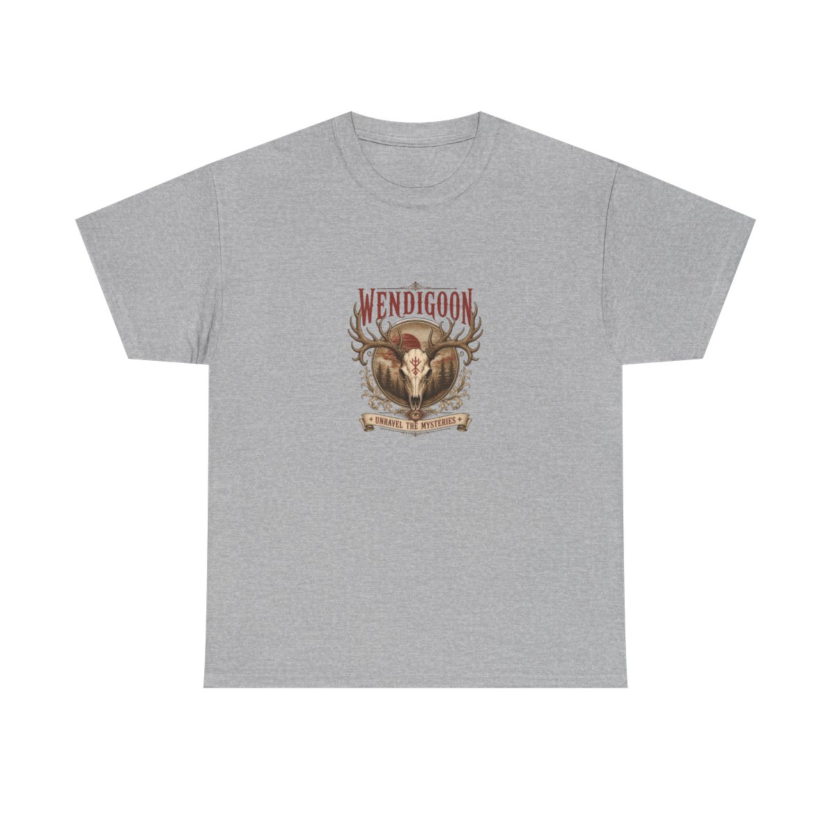 Wendigoon "Unravel the Mysteries" Unisex Tee - alternate angle 2, merchandise