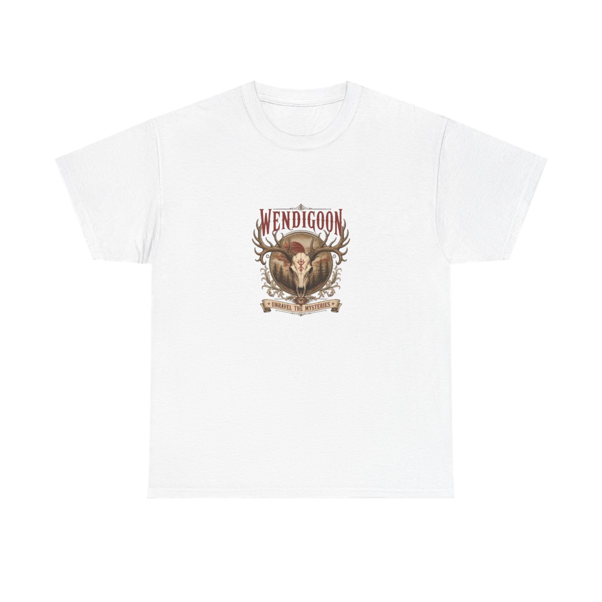 Wendigoon "Unravel the Mysteries" Unisex Tee - alternate angle 3, merchandise