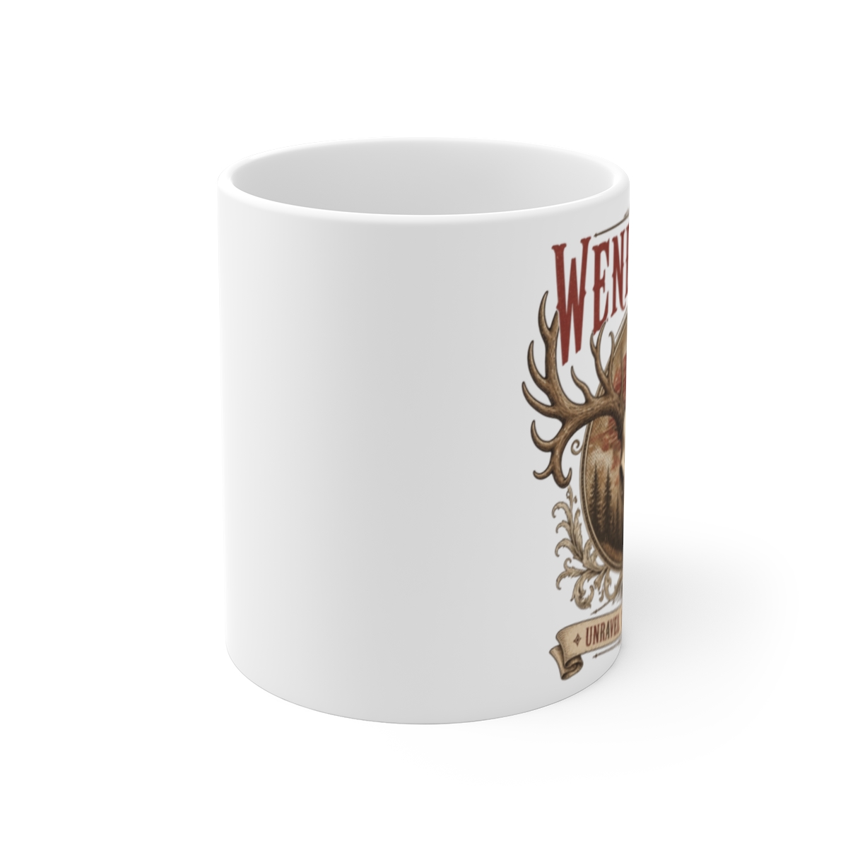 Wendigoon "Unravel the Mysteries" White Mug - alternate angle 1, merchandise