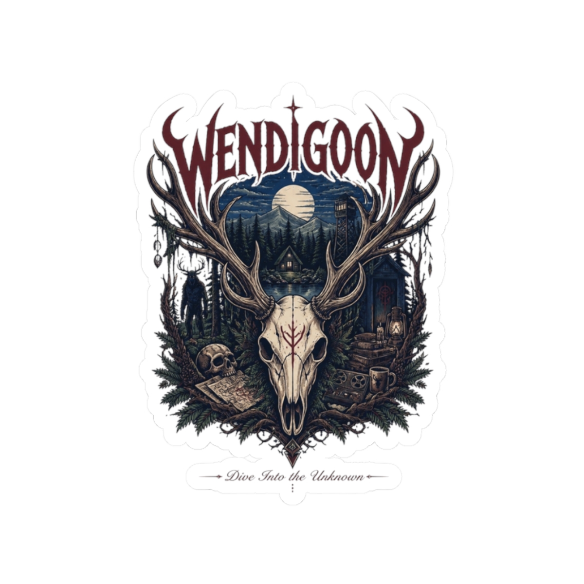 Wendigoon "Dive Into the Unknown" Sticker - Official Stickers merchandise