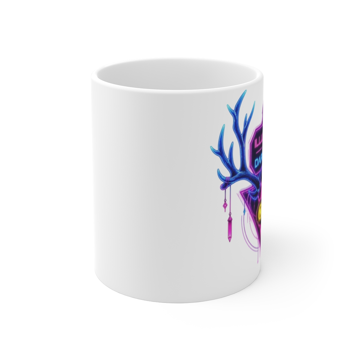 Wendigoon "Illuminate the Darkness" White Mug - alternate angle 1, merchandise